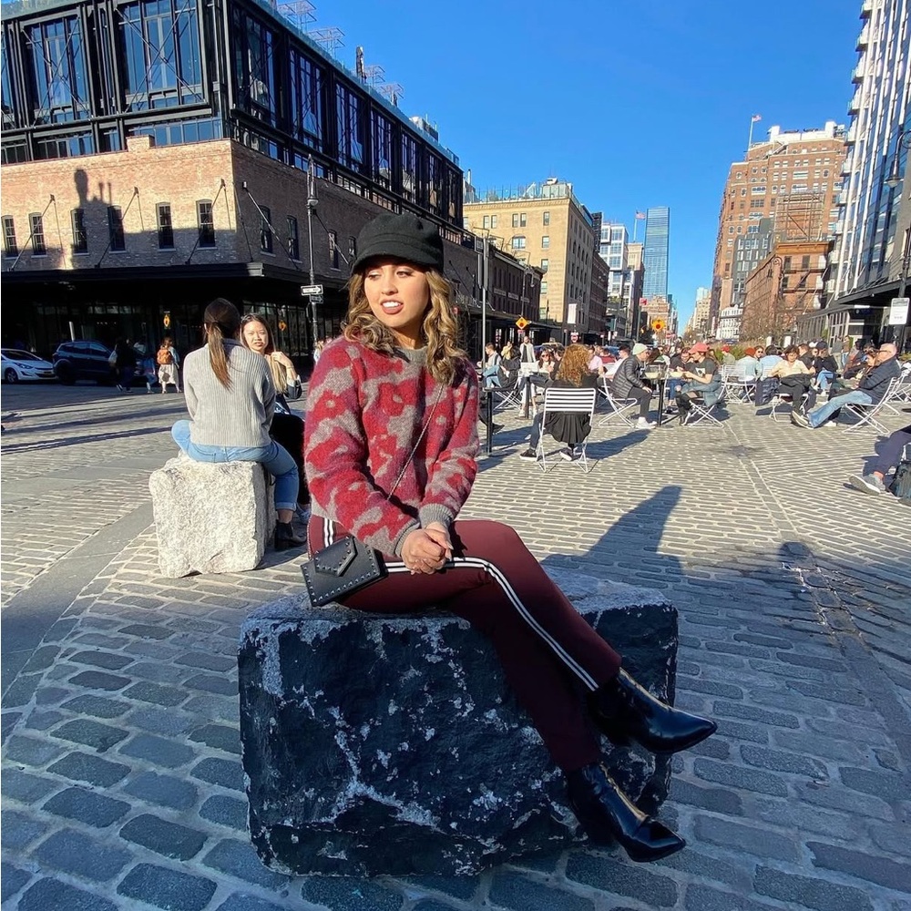 Rag & Bone Red and Gray Knit Sweater